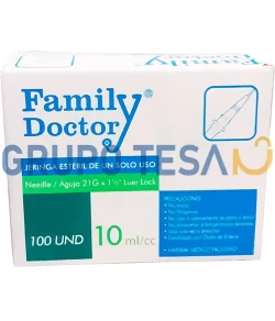 Jeringa Estéril 10 ml Family doctor Caja x100
